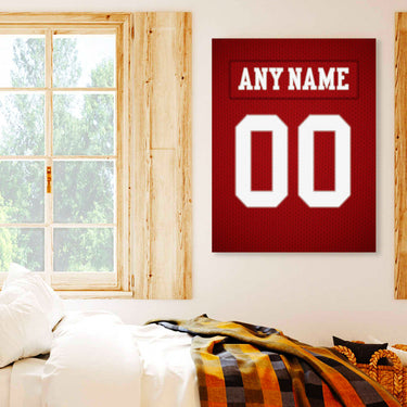 San Francisco Jersey Custom Canvas Print Wall Art for Boy Girl Men Women Football Personalized Canvas Art